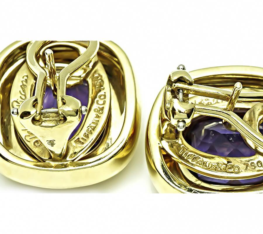 Tiffany & Co. Orecchini Paloma Picasso for Tiffany & Co. in oro ametista 15,00ct In condizioni buone in vendita a New York, NY