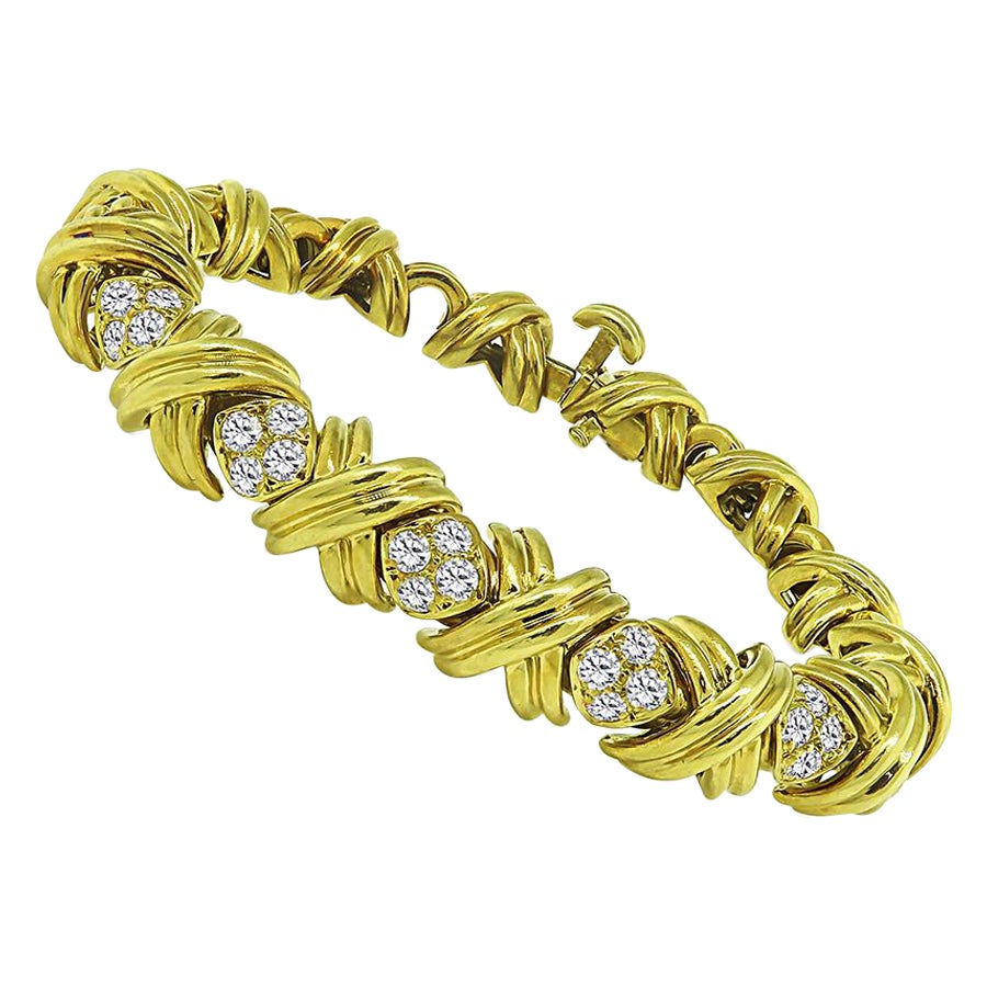 Goldarmband von Tiffany & Co mit 1.50 Karat Diamanten