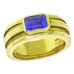 Tiffany & Co 1.50ct Tanzanite 18k Yellow Gold Ring