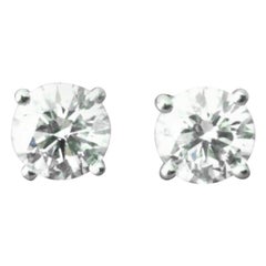 Tiffany & Co. 1.51 Carat Platinum and Diamond Stud Earrings G VS1