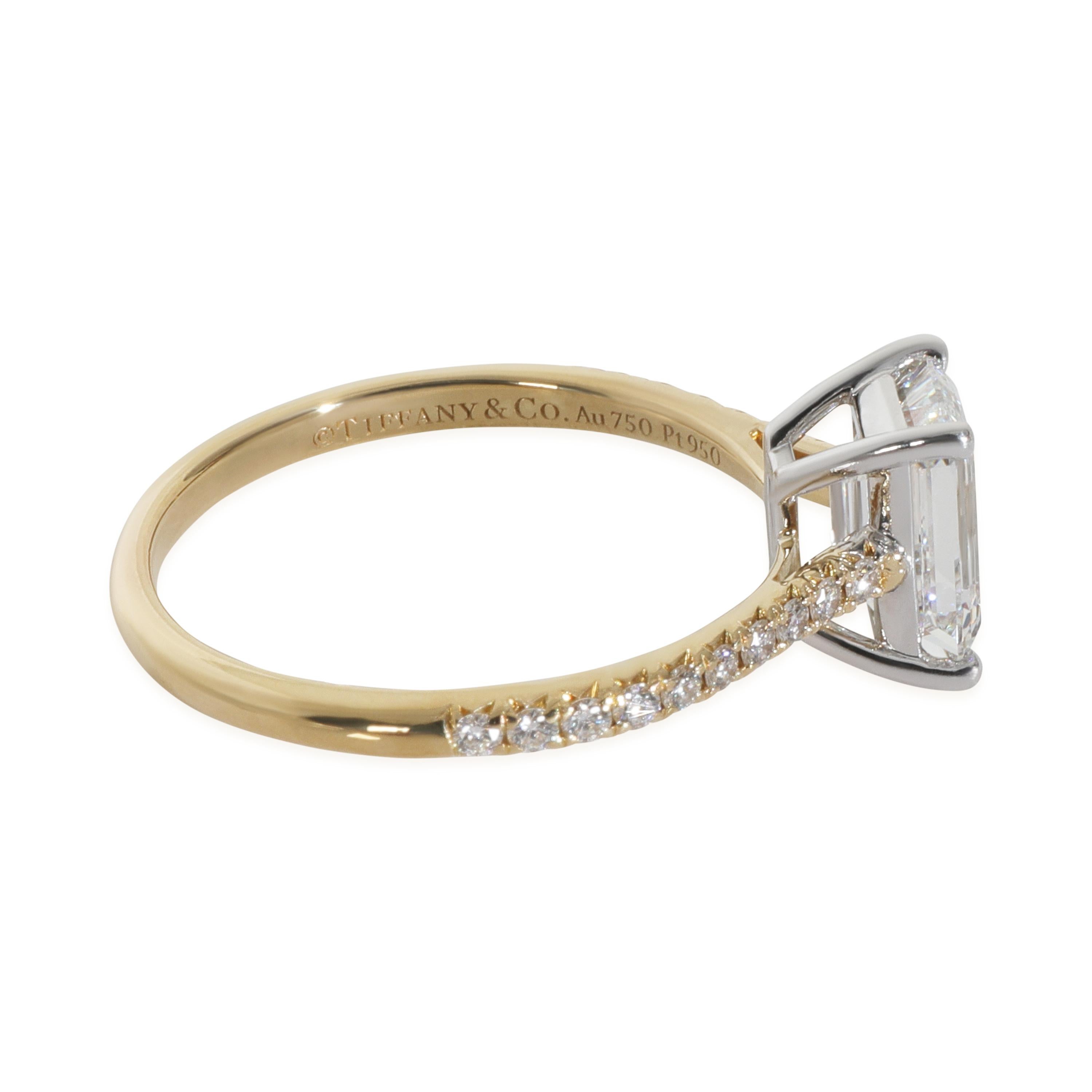 Tiffany & Co. 1,51 ct Smaragddiamant Novo Verlobungsring (Smaragdschliff) im Angebot