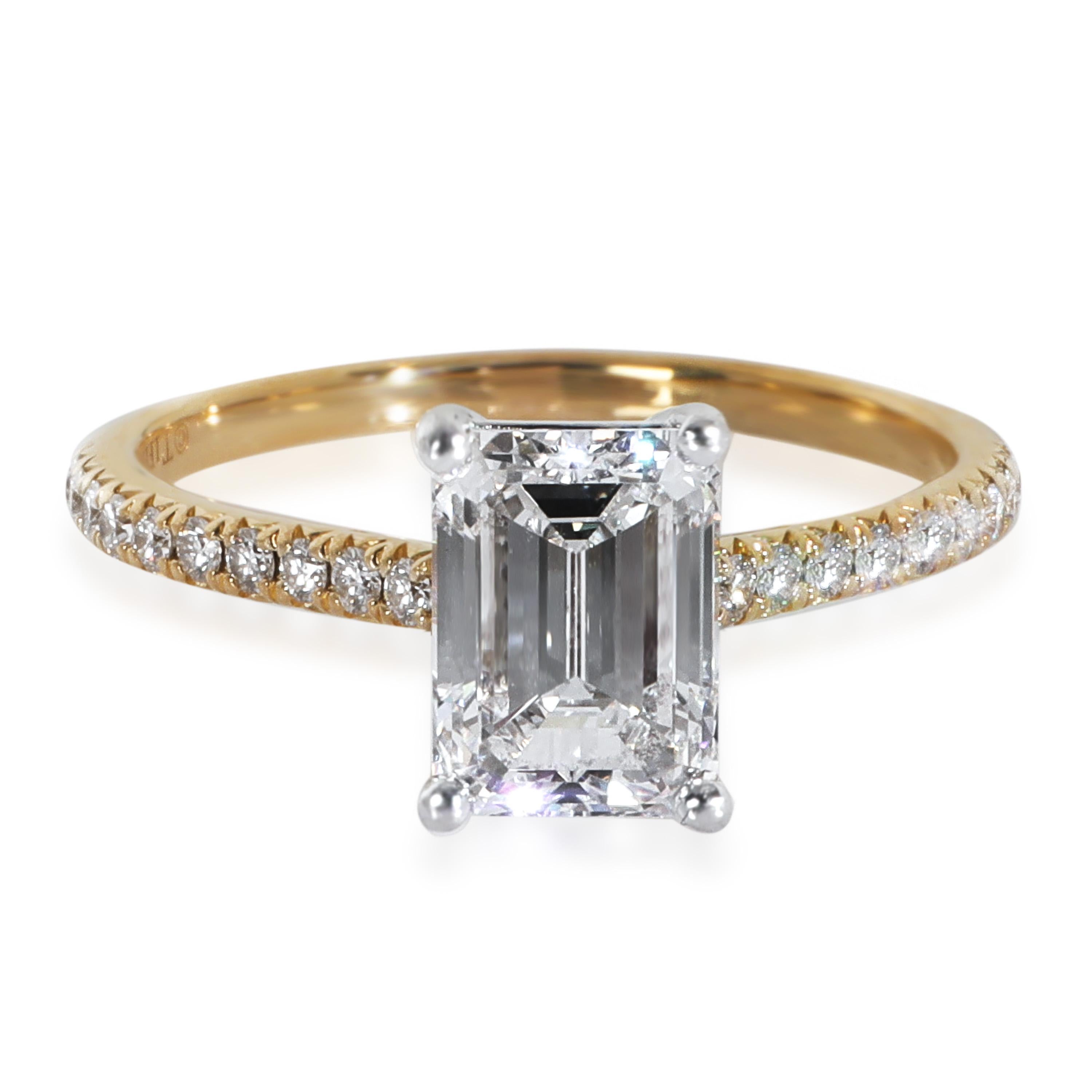 Tiffany 
Co. 1,51 ct Emerald Diamond Novo Engagement Ring