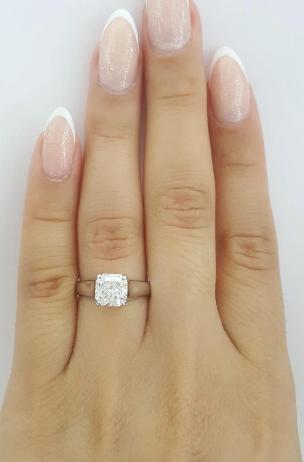 Tiffany & Co. 1,52 Karat Lucida Quadratischer Brillantschliff Diamant Solitär Ring für Damen oder Herren im Angebot