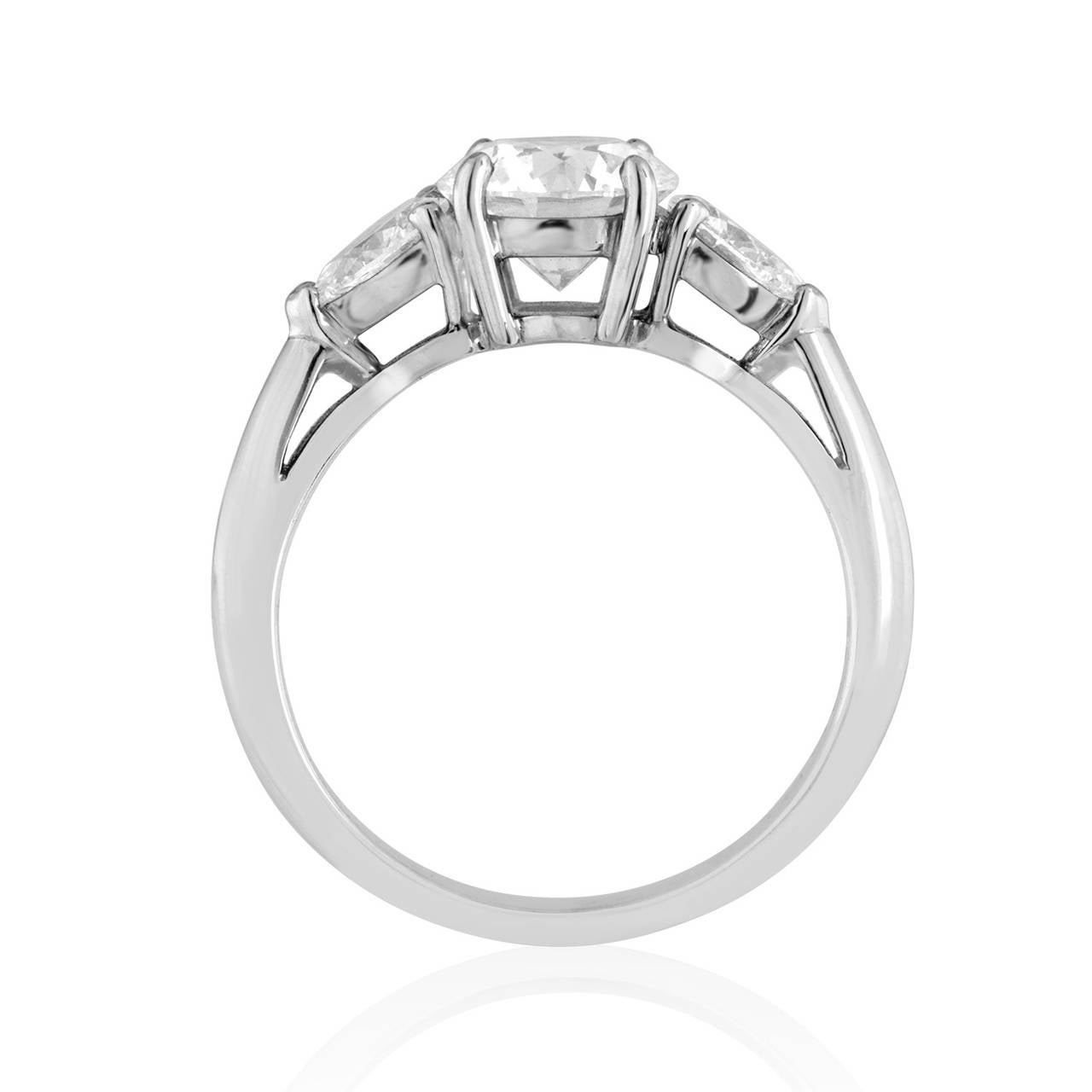 Contemporain Bague en platine Tiffany & Co. avec diamants 1,53 carat G VS1 en vente