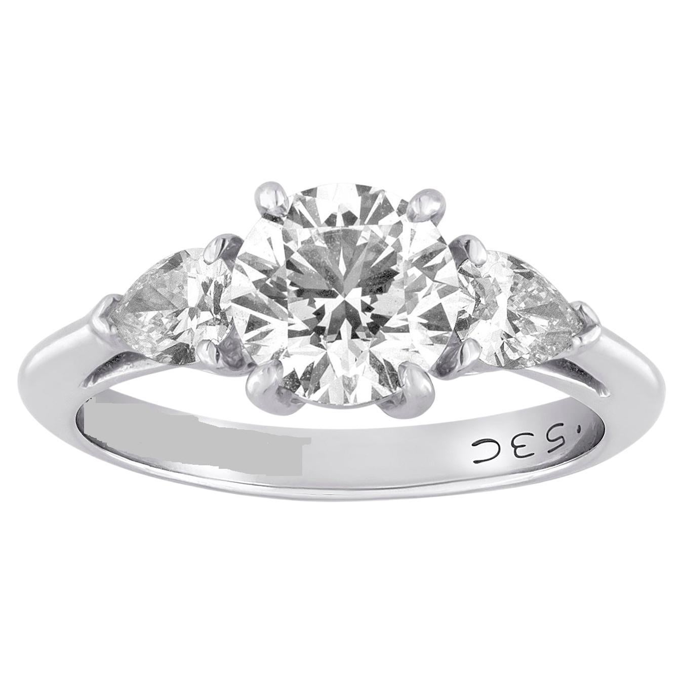 Tiffany & Co. 1.53 Carat G VS1 Diamond Platinum Ring