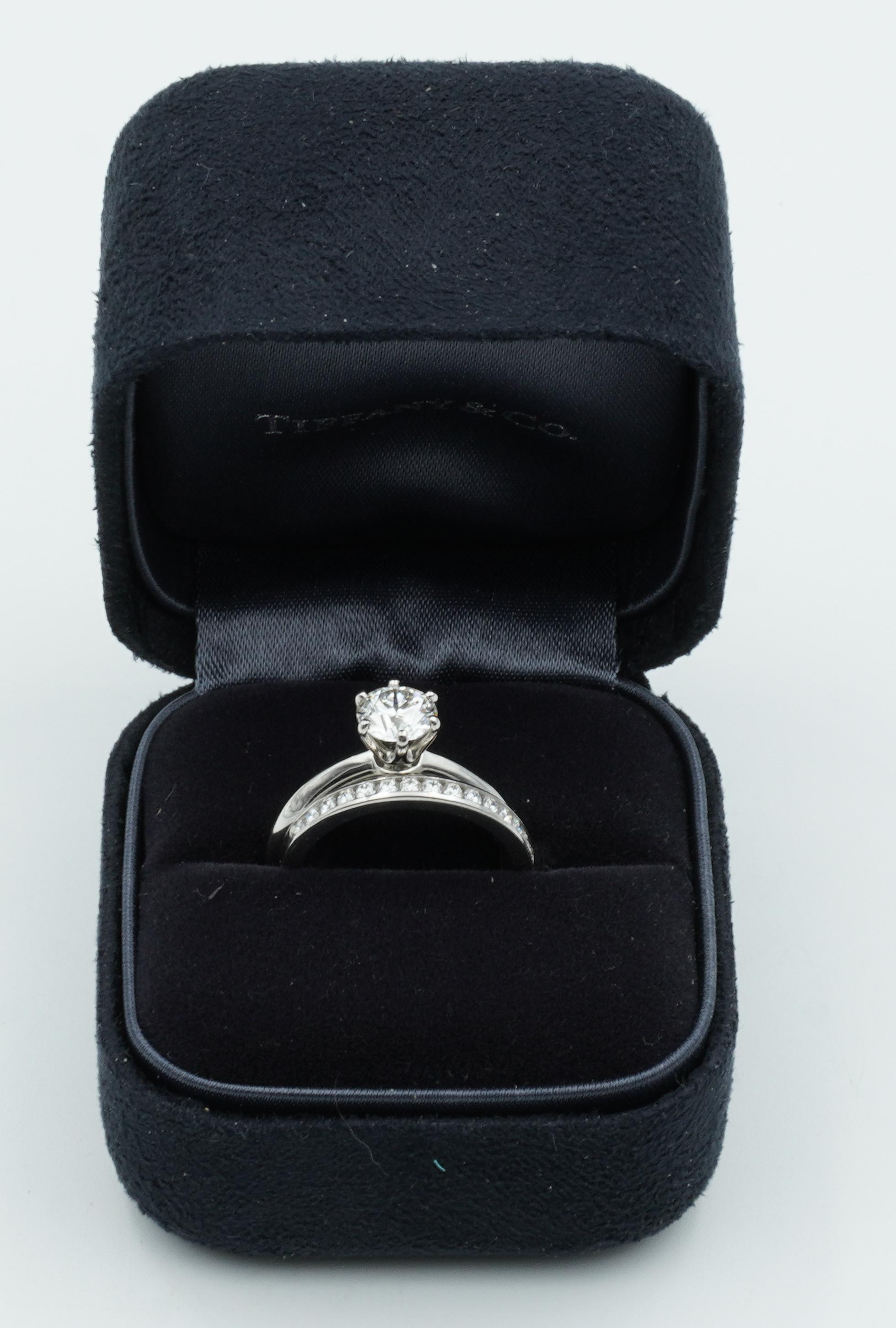 Tiffany & Co. 1.54 Ctw Diamond Engagement Ring Set in Platinum w. Box 4