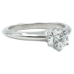 Tiffany & Co. 1.54 Ctw Diamond Engagement Ring Set in Platinum w. Box
