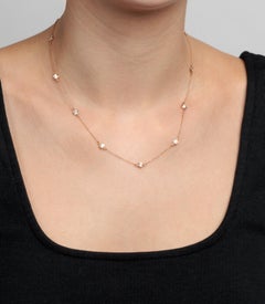 Tiffany & Co. 1.54ct Diamond 18ct Rose Gold Elsa Diamonds by the Yard Necklace