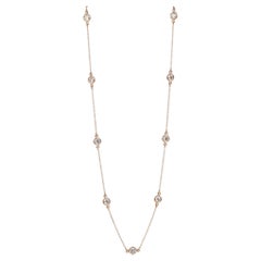 Tiffany & Co. 1.54ct Diamond 18ct Rose Gold Elsa Diamonds by the Yard Necklace