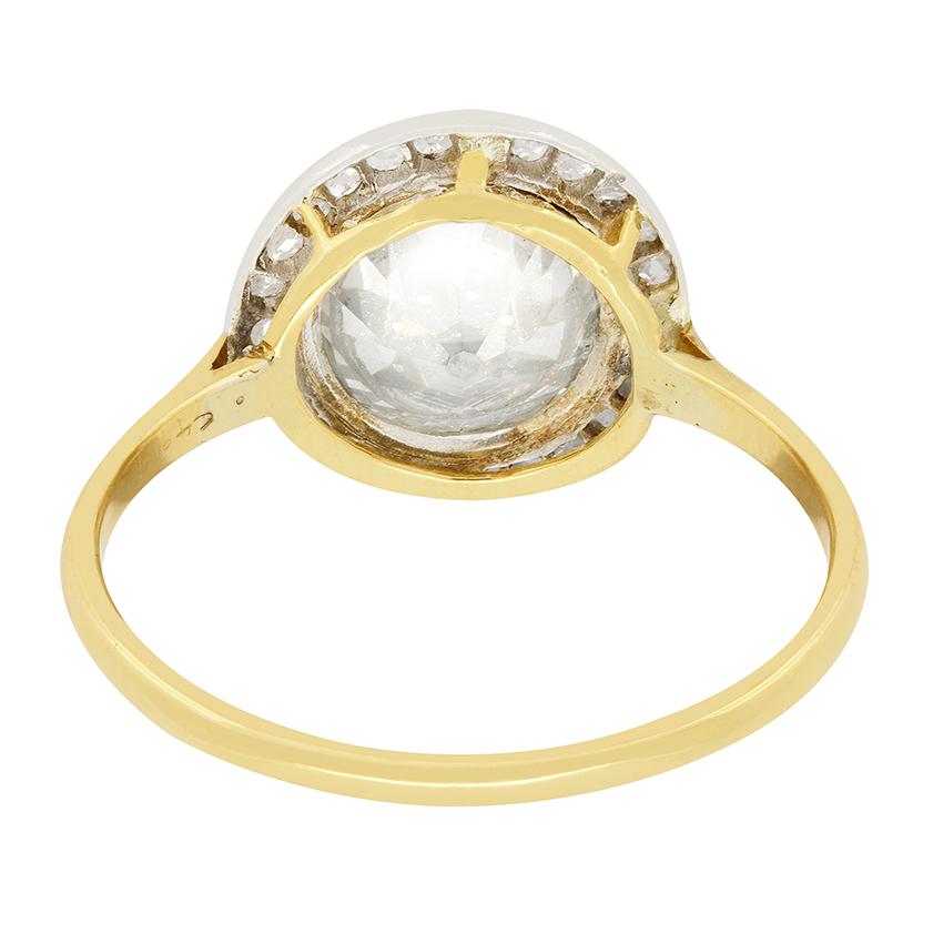 Old Mine Cut Tiffany & Co. 1.55 Carat Diamond Halo Ring, circa 1910s