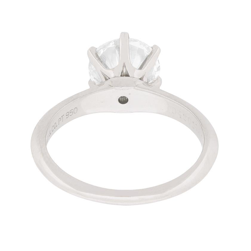 Solitario de diamantes Tiffany & Co. 1.56 ct en venta 1