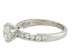 Tiffany & Co. 1.57 Carats Diamond Solitaire Engagement Platinum Ring