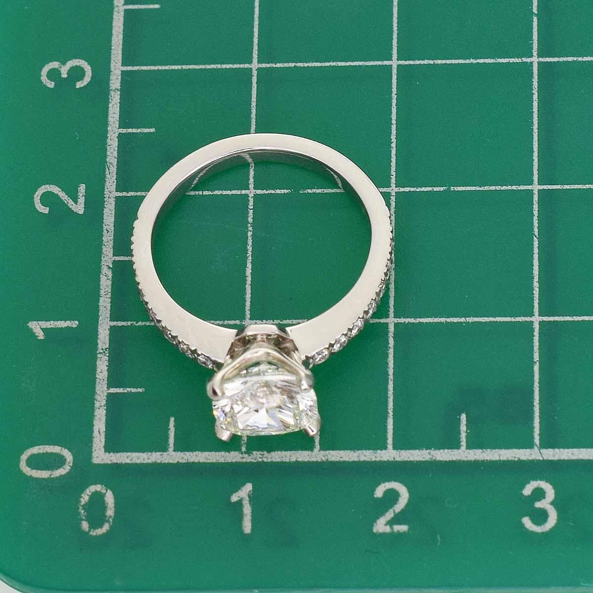 Round Cut TIFFANY&Co. Novo Diamond 1.58ct I-VS1 Platinum Ring US 3 3/4 For Sale