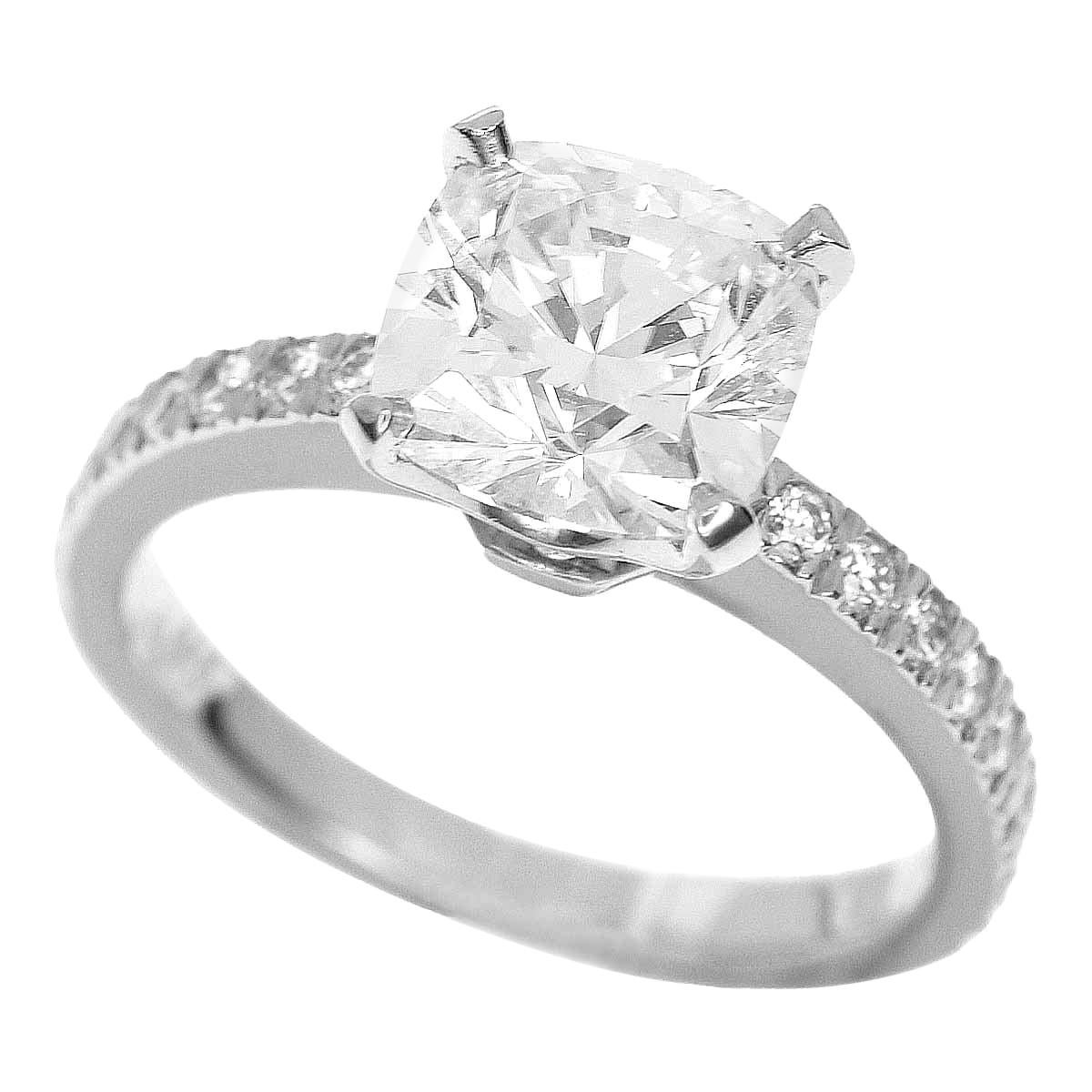 Tiffany & Co., bague Novo en platine avec 1,58 diamant en vente