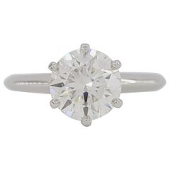 Tiffany 
Co., 1.59 Carat Round Brilliant Cut Diamond Engagement Ring