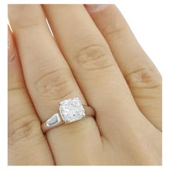 Tiffany & Co. 1.59 ct Platinum Lucida Square Brilliant Cut Diamond Ring