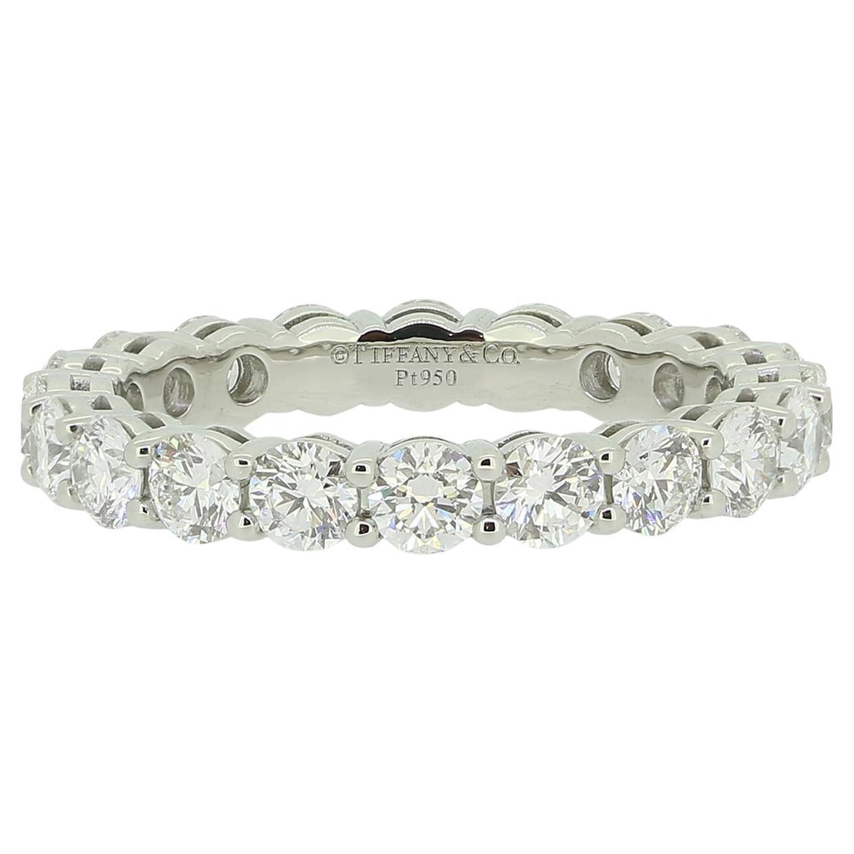 Tiffany & Co. 1.60 Carat Diamond Full Eternity Ring Size J For Sale