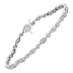 Tiffany & Co. 1.60 Carat Diamond Jazz Bracelet in Platinum