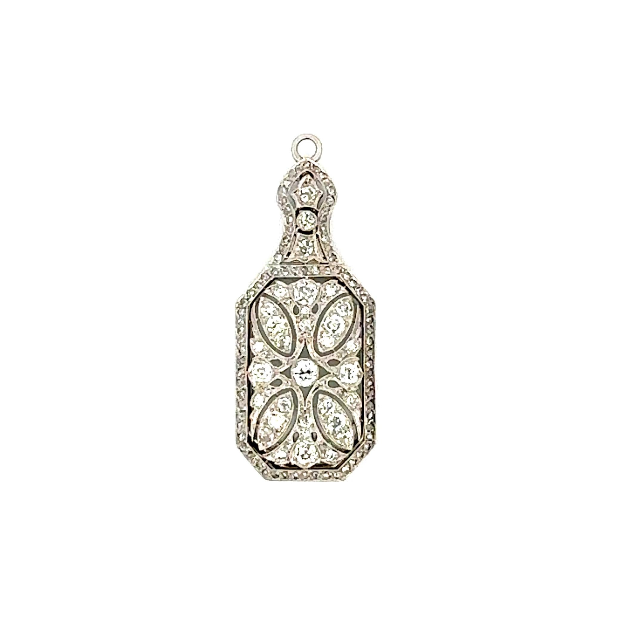 Tiffany & Co 1.60 Carat Round Brilliant G VS1 Diamond Platinum Pendant Eye Glass For Sale 5