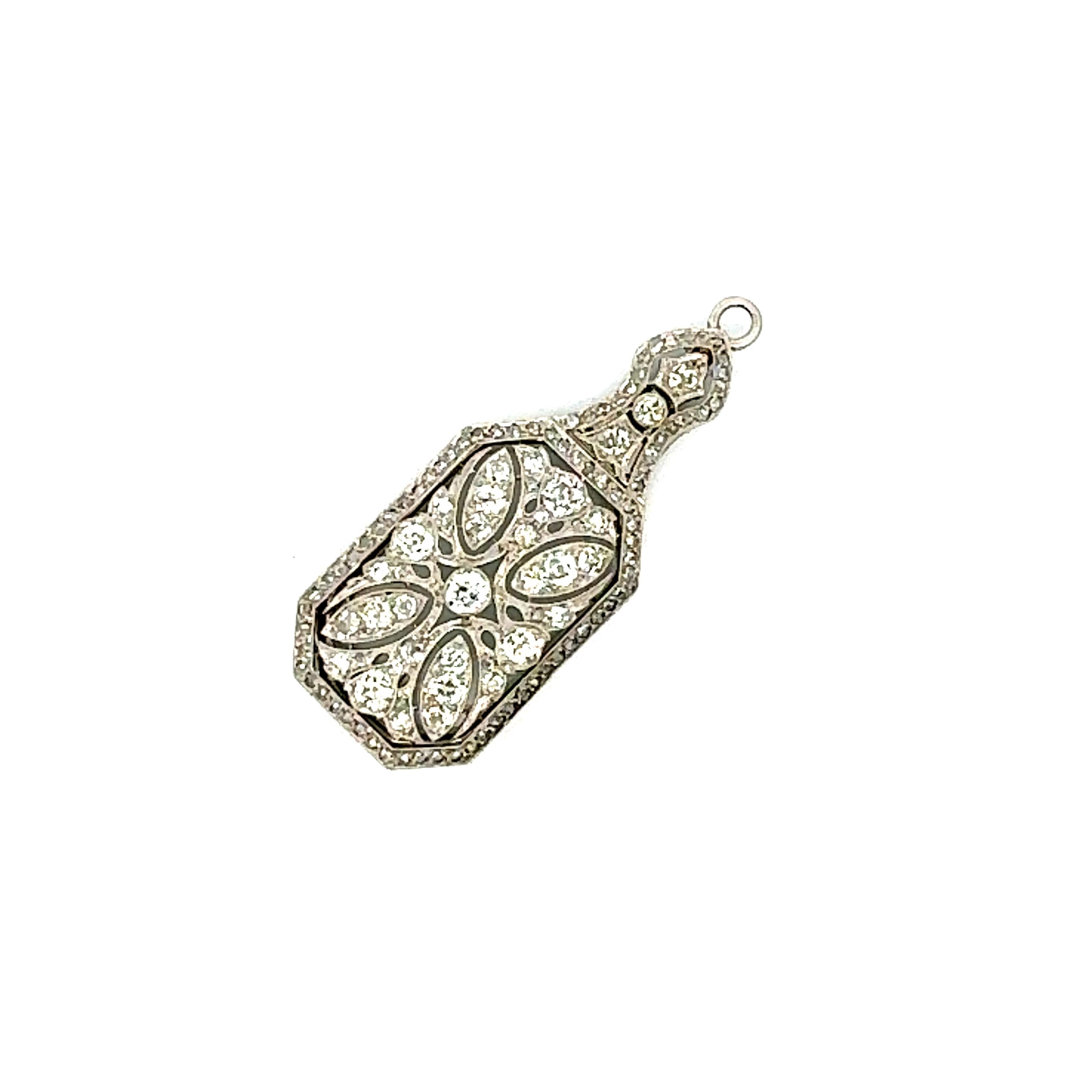 Tiffany & Co 1.60 Carat Round Brilliant G VS1 Diamond Platinum Pendant Eye Glass For Sale 3