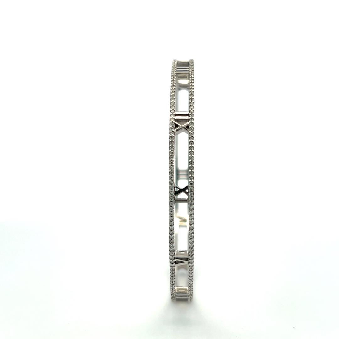 Tiffany & Co. 1,60 Karat runder Diamant 18 Karat Weißgold-Armreif im Angebot 6