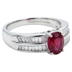 Tiffany & Co. 1.60 Carat Ruby and Diamond Platinum Ring Tiffany & Co. 1.60 Carat Ruby and Diamond Platinum Ring
