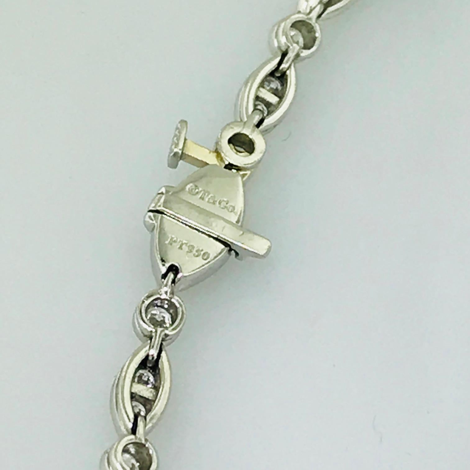Tiffany & Co. 1.60 Carat Diamond Jazz Bracelet in Platinum 1