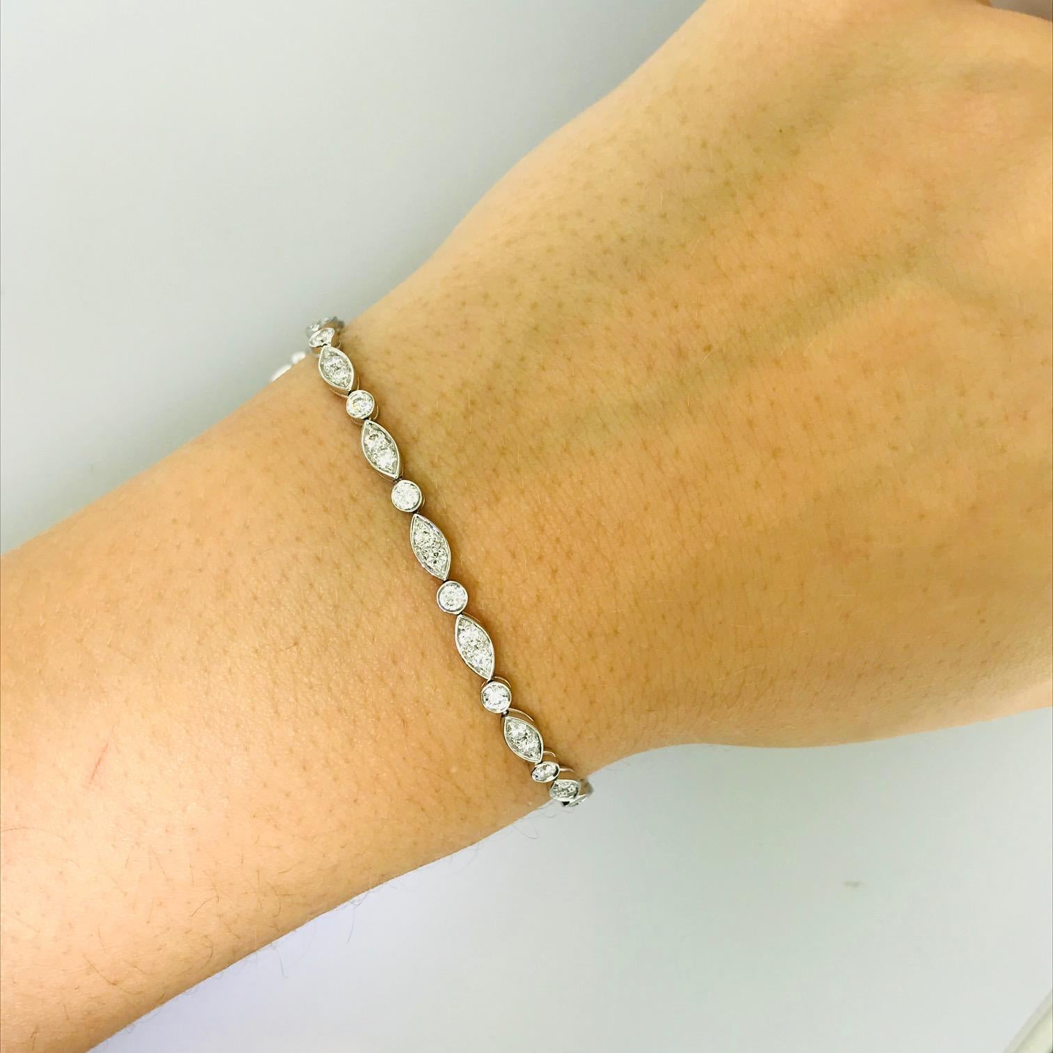 Tiffany and Co. 1.60 Carat Diamond Jazz Bracelet in Platinum at 1stDibs |  tiffany jazz bracelet, tiffany anklet