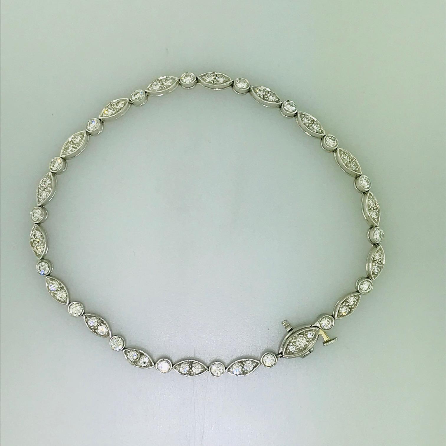 Modern Tiffany & Co. 1.60 Carat Diamond Jazz Bracelet in Platinum