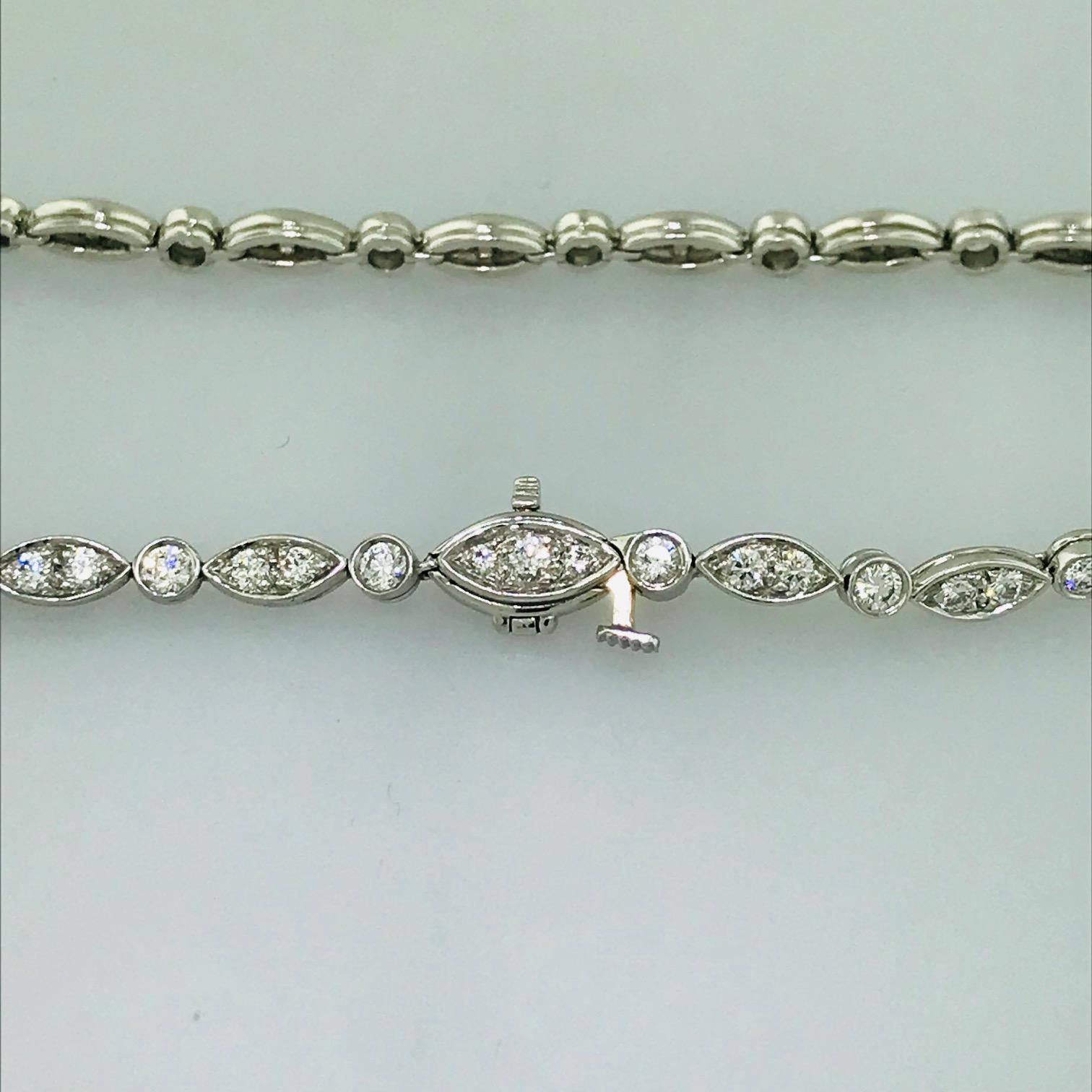 Round Cut Tiffany & Co. 1.60 Carat Diamond Jazz Bracelet in Platinum
