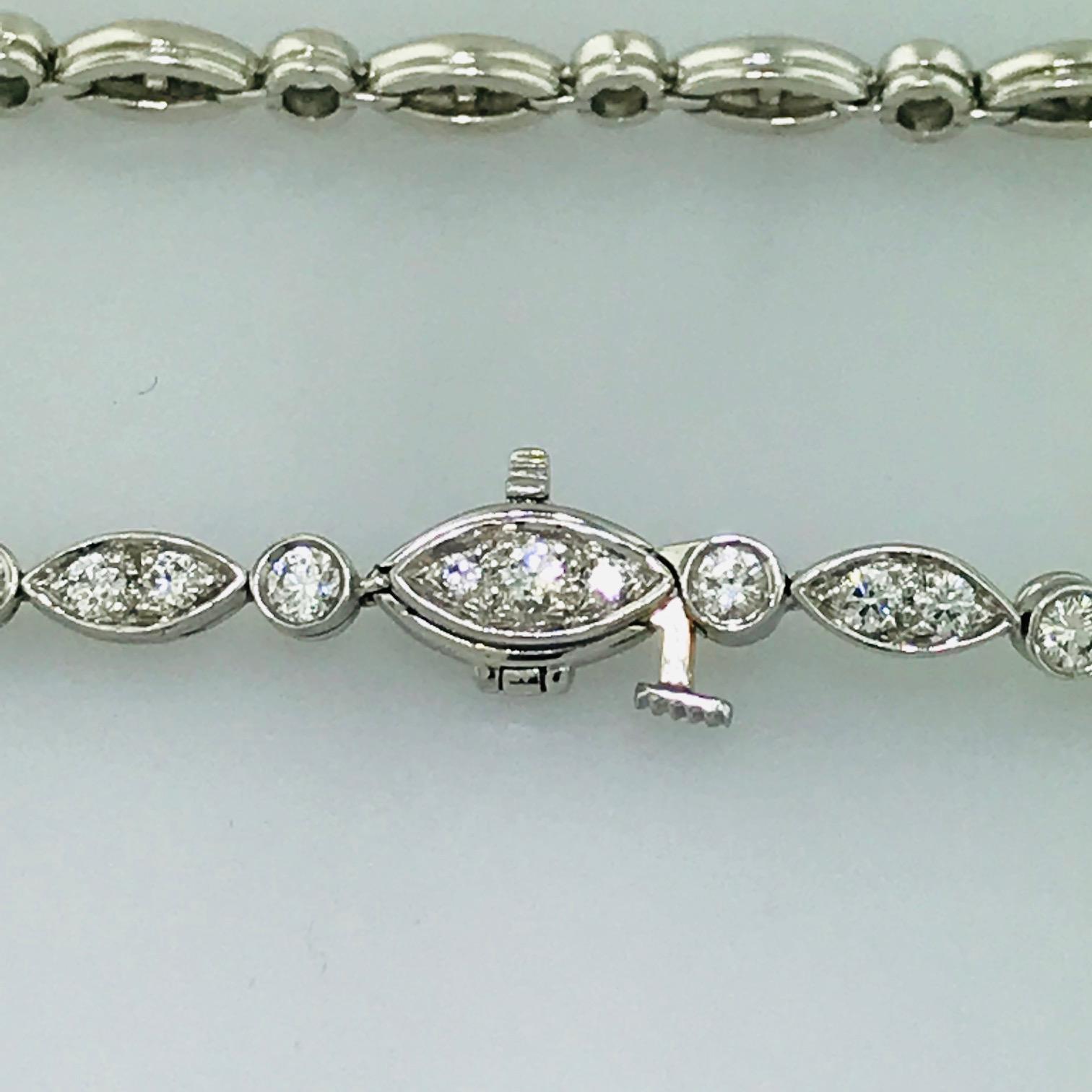 Tiffany & Co. 1.60 Carat Diamond Jazz Bracelet in Platinum In Excellent Condition In Austin, TX
