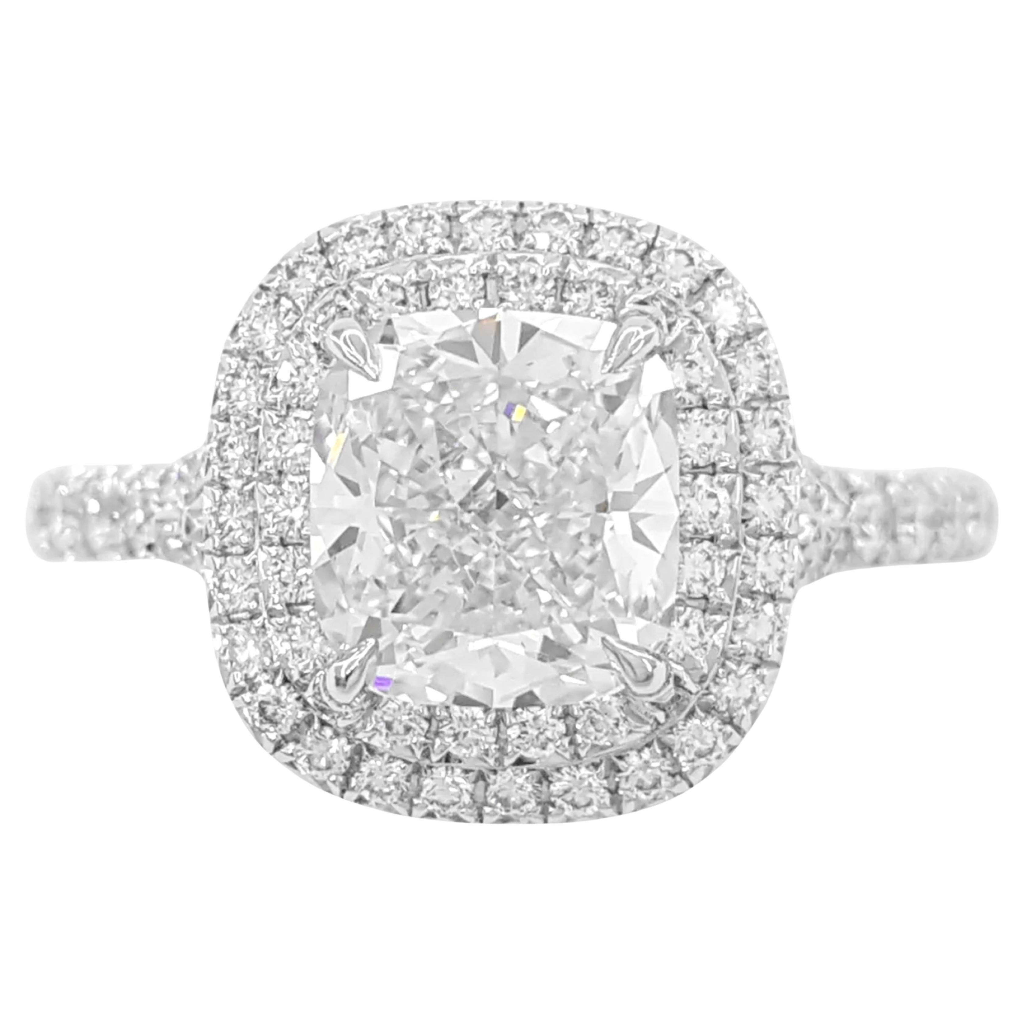 Tiffany & Co, bague de fiançailles taille coussin de 1.61 carat