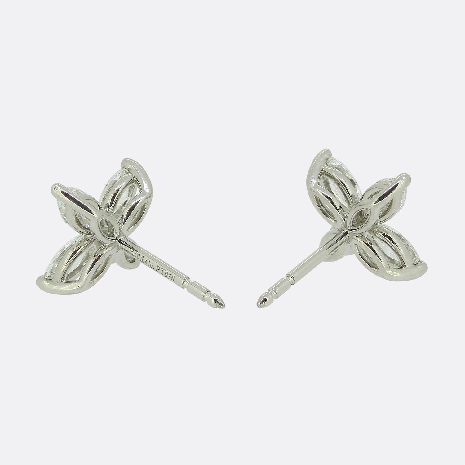 Marquise Cut Tiffany & Co. 1.62 Carat Diamond Victoria Earrings For Sale