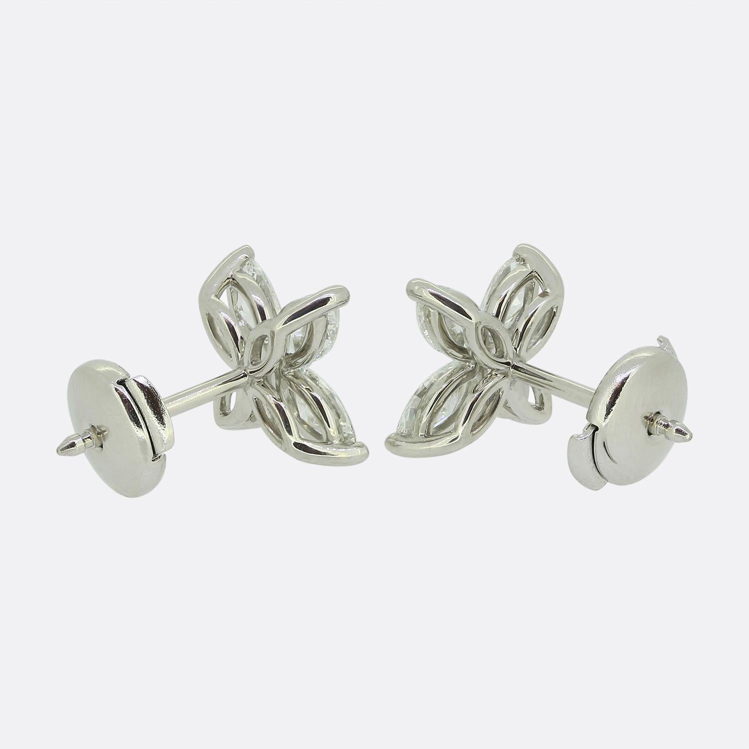 Tiffany & Co. 1.62 Carat Diamond Victoria Earrings In Good Condition For Sale In London, GB