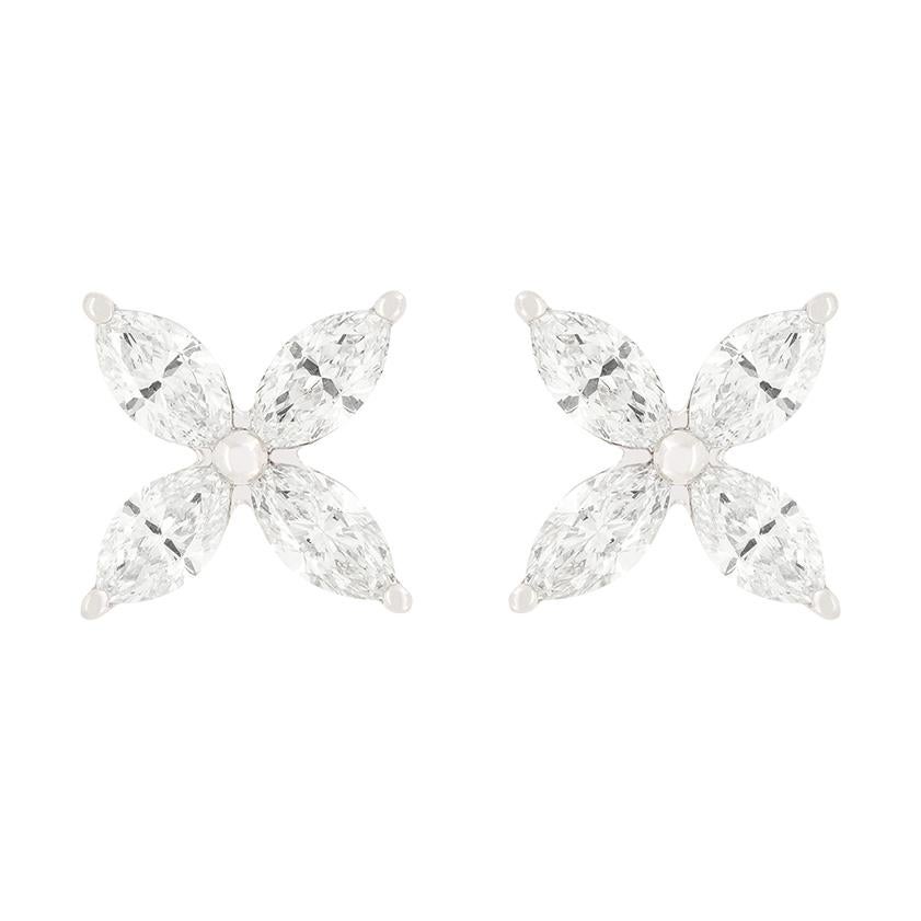 Marquise Cut Tiffany & Co. 1.62ct Diamond ‘Victoria’ Earrings For Sale
