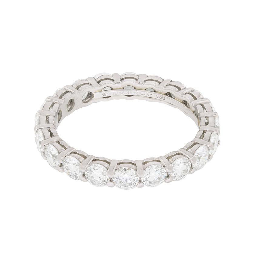 Tiffany & Co. 1.64 Carat Diamond Eternity Ring In Excellent Condition In London, GB