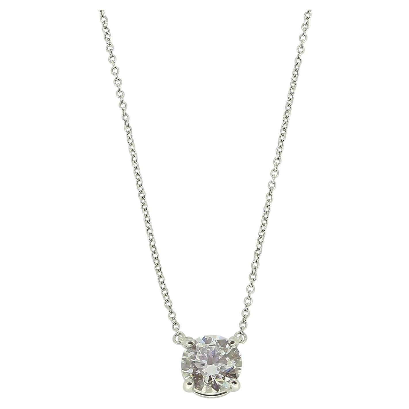 Tiffany & Co. 1.65 Carat Diamond Solitaire Necklace