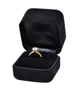 Tiffany & Co. 1.65 CTW Diamond Platinum 18 Karat Yellow Gold Engagement Ring GIA