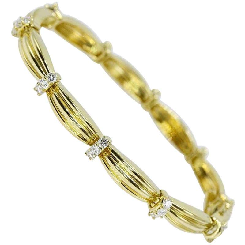 Diamond, Gold and Antique Link Bracelets - 2,646 For Sale at 1stdibs ...