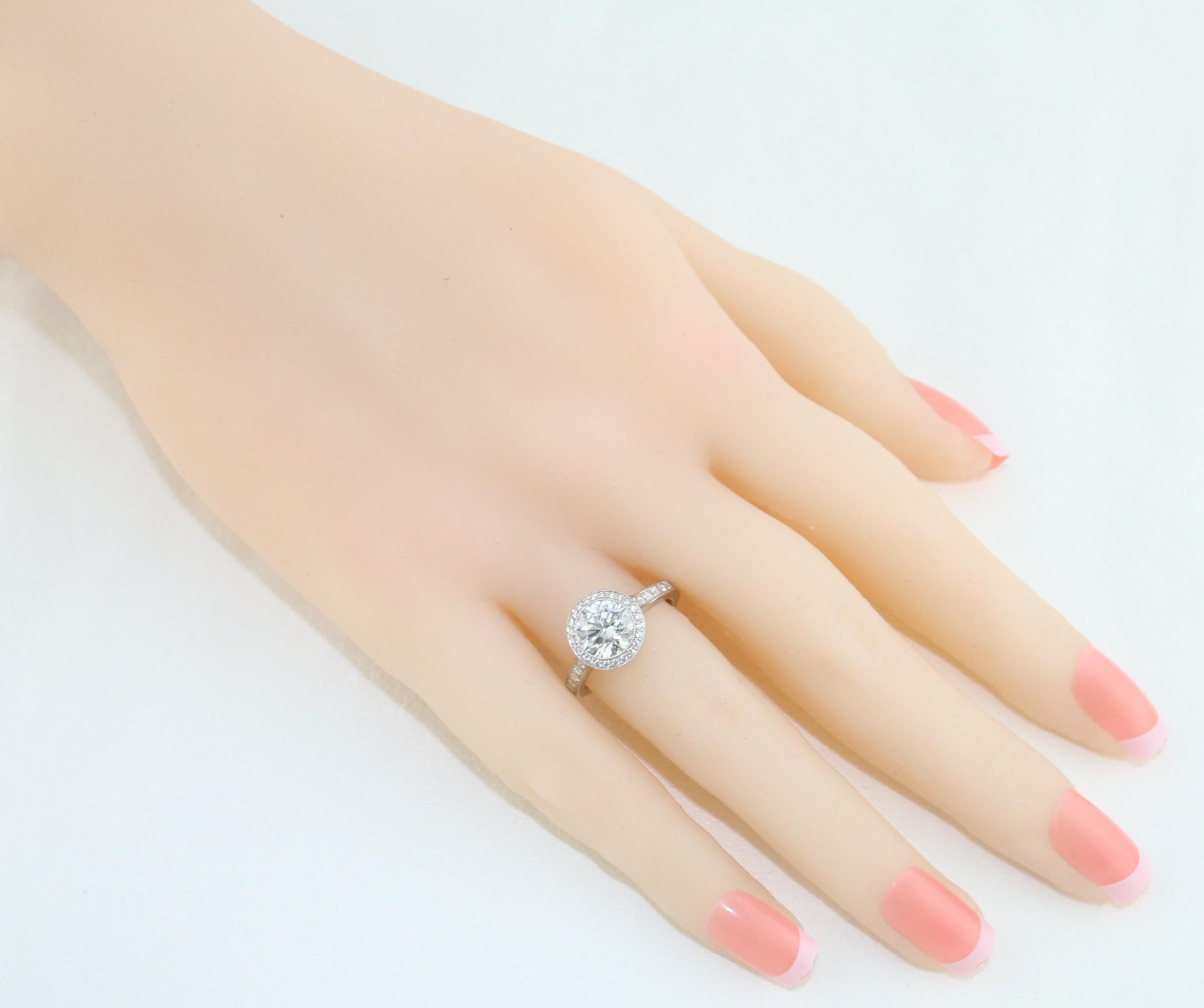 Tiffany & Co. 1.67 Carat F VVS2 Diamond Platinum Ring For Sale 2