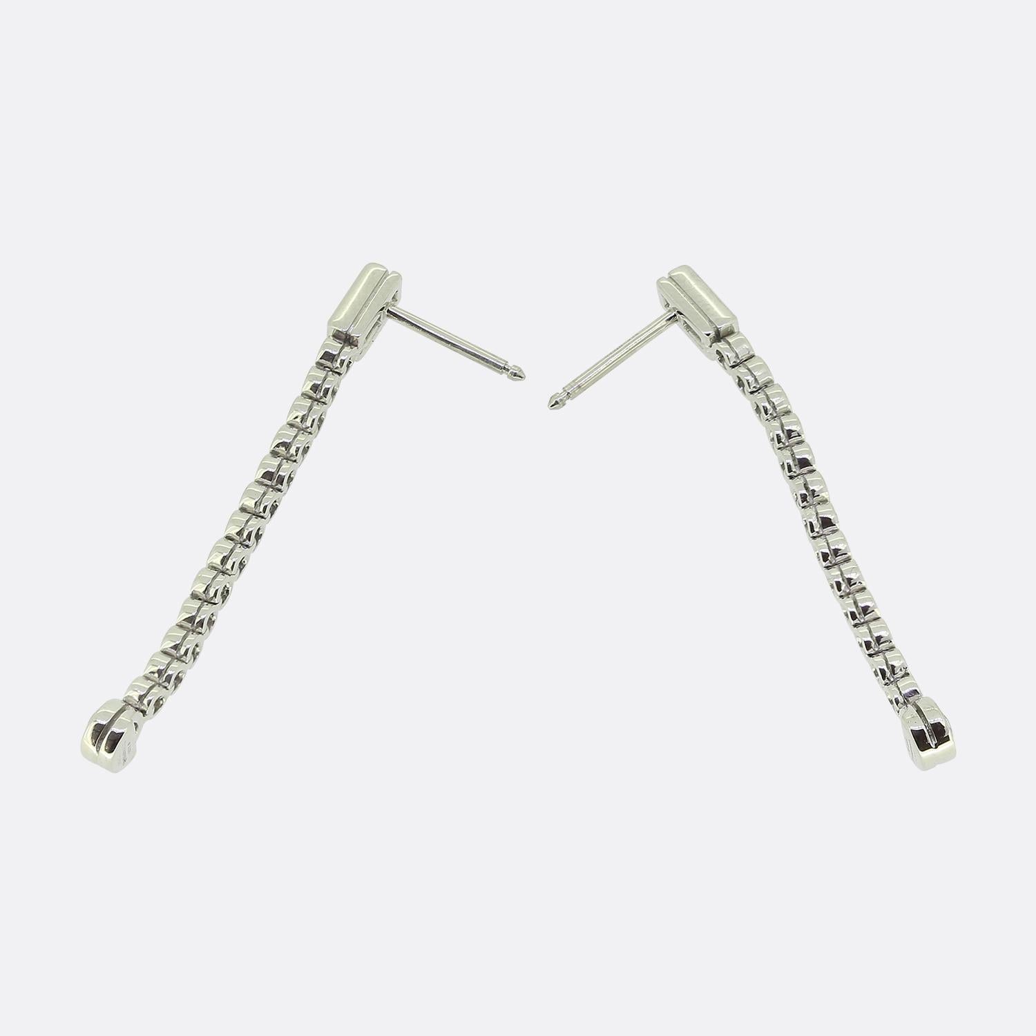 Taille baguette Tiffany & Co. 1.68ct Diamond Drop Earrings Jazz en vente