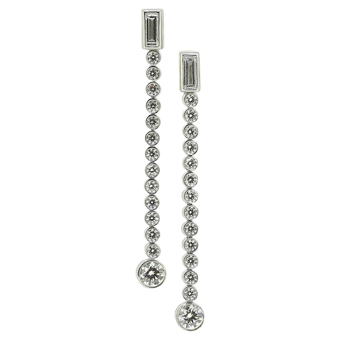 Tiffany & Co. 1.68ct Diamond Drop Earrings Jazz
