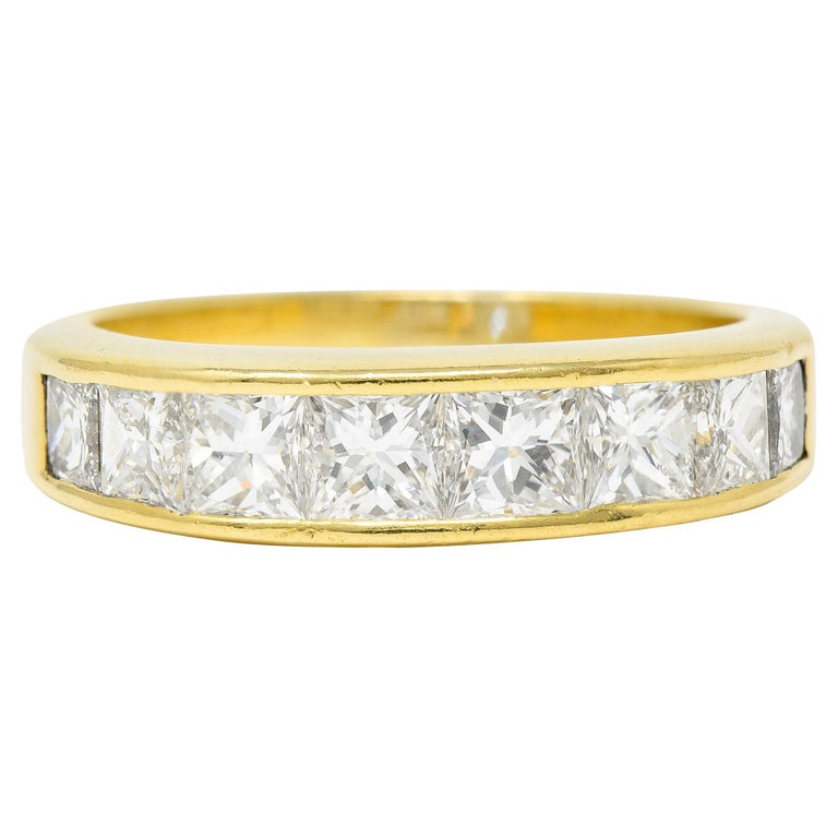 Tiffany and Co. 1.69 CTW Diamond 18 Karat Gold Channel Band Ring at 1stDibs