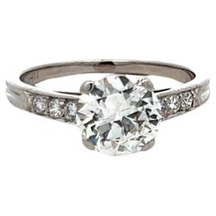 Tiffany 
Co. 1.69ct F VS2 Diamond Platinum Circular Brilliant Engagement Ring