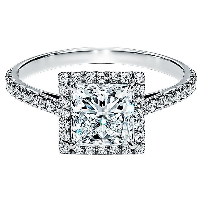 Tiffany & Co. Princess Cut Engagement Ring For Sale