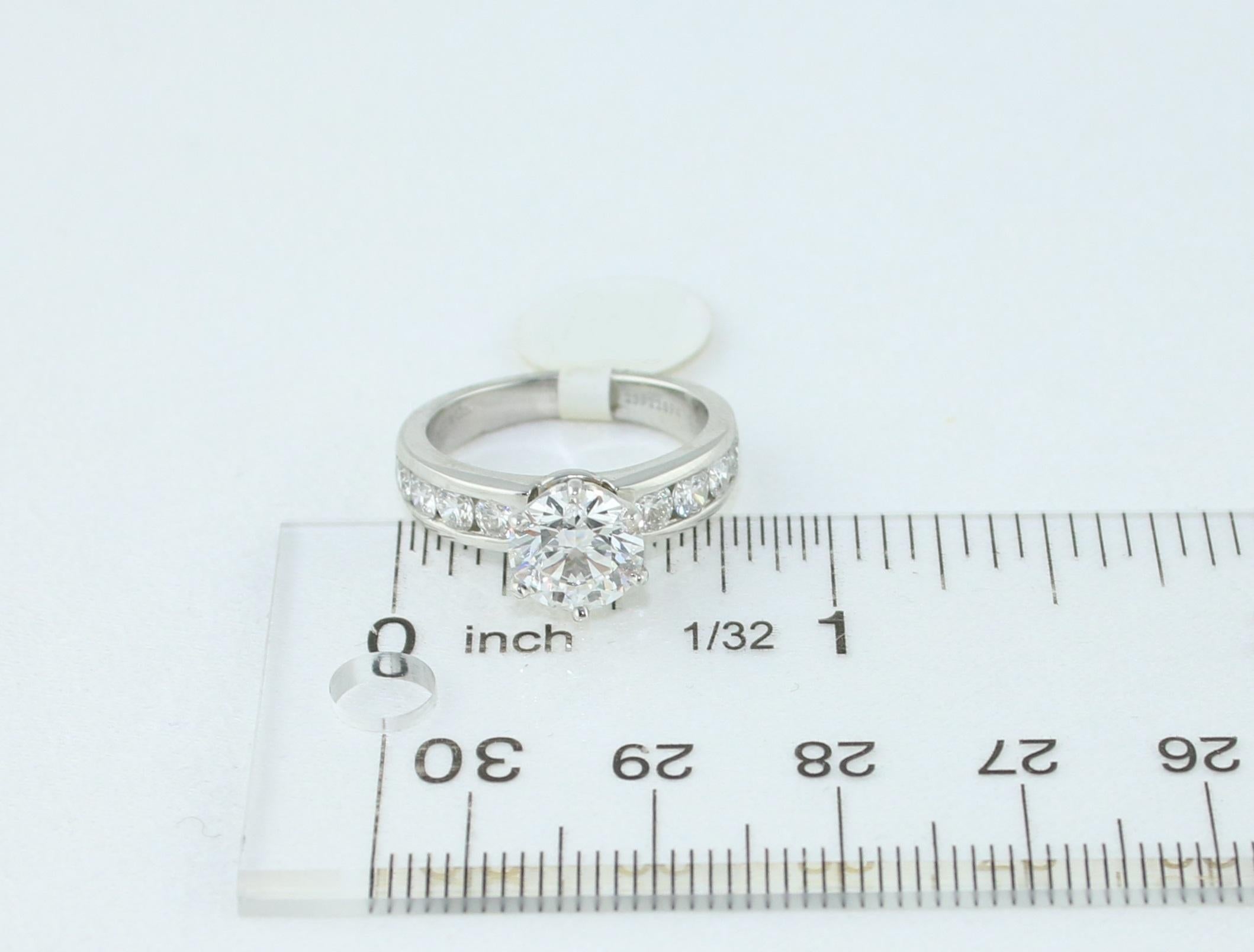 Tiffany & Co. 1.71 Carat F IF Diamond Platinum Ring For Sale 4