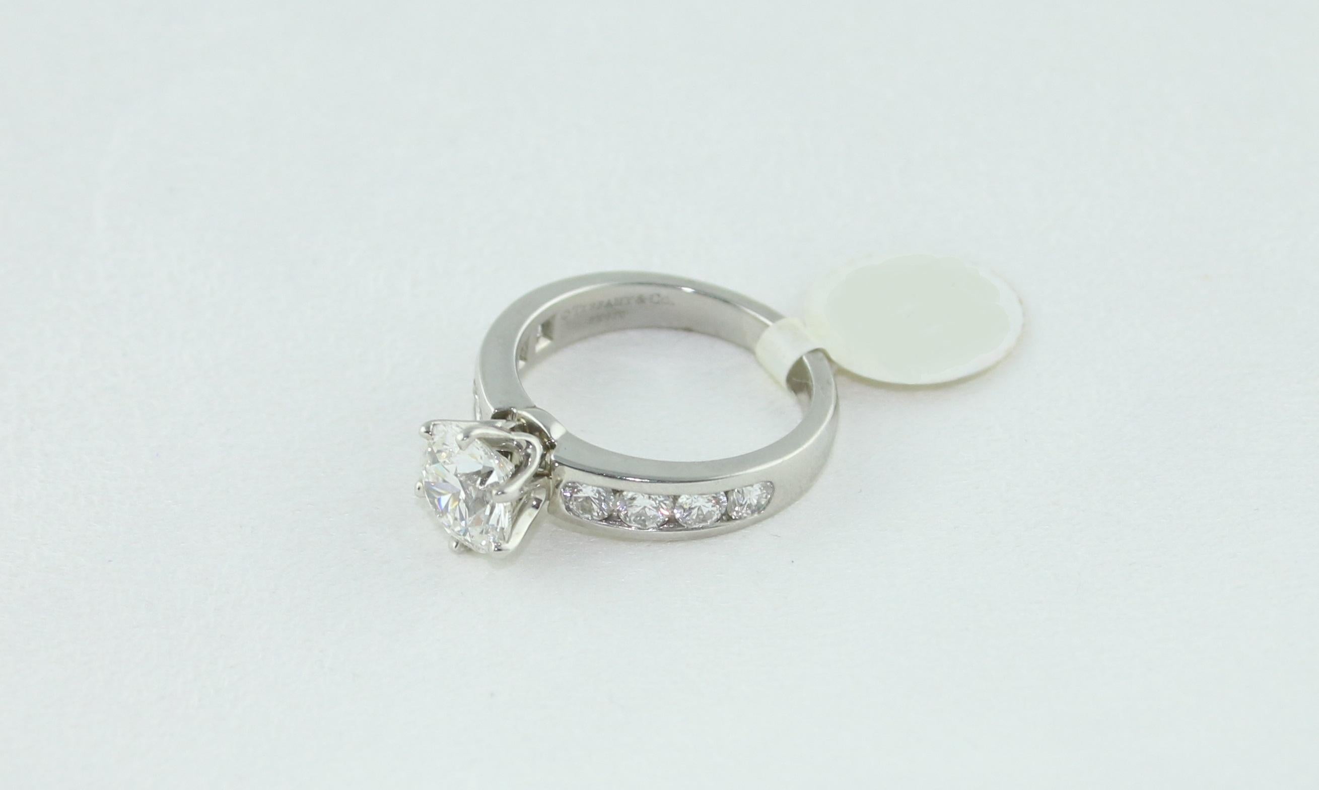 Tiffany & Co. 1.71 Carat F IF Diamond Platinum Ring For Sale 2