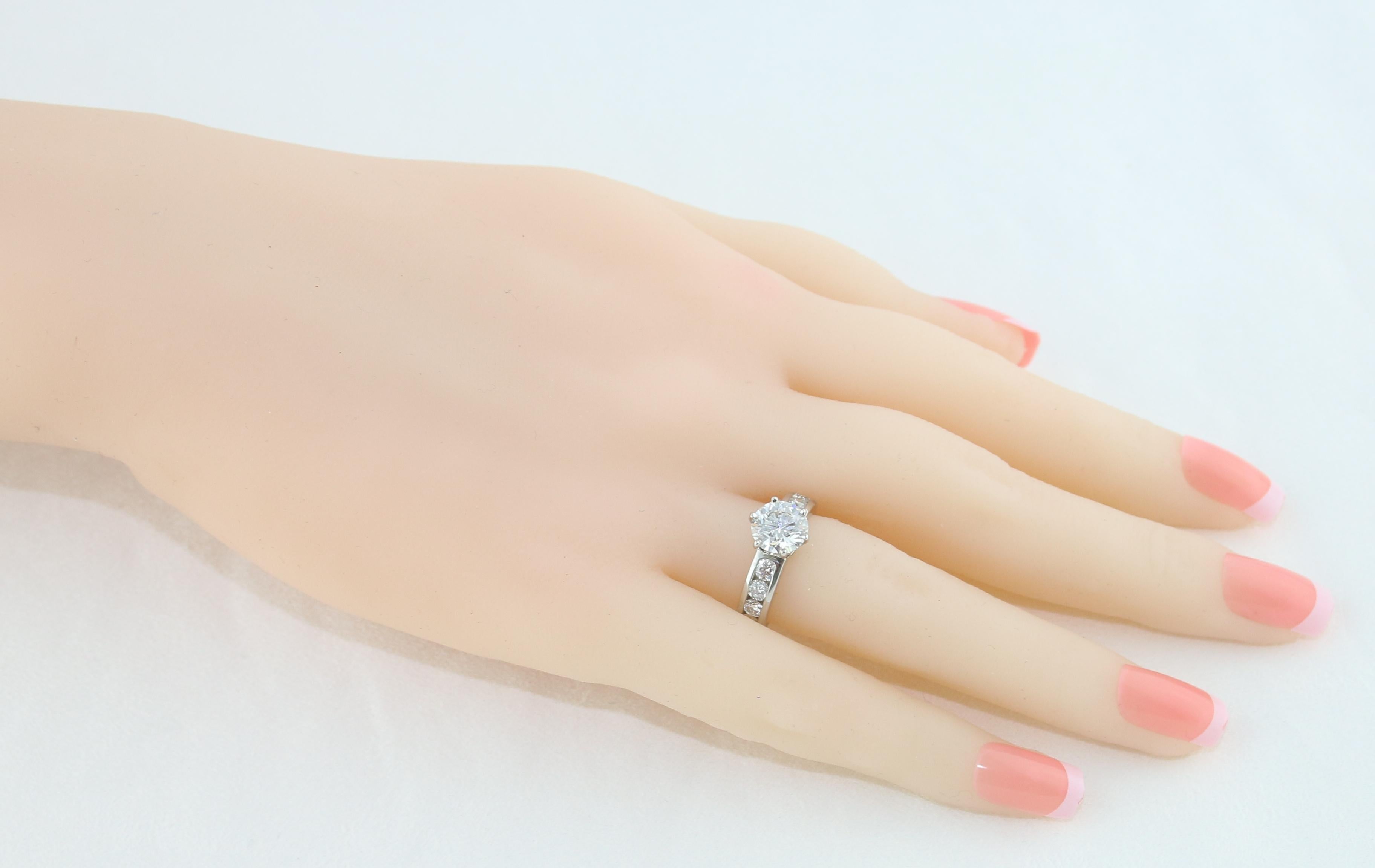 Tiffany & Co. 1.71 Carat F IF Diamond Platinum Ring In Good Condition For Sale In New York, NY