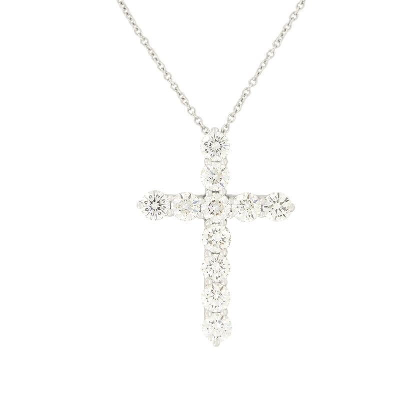 Colgante cruz de diamantes 1,71 ct Tiffany & Co. en Excelente estado para la venta en London, GB