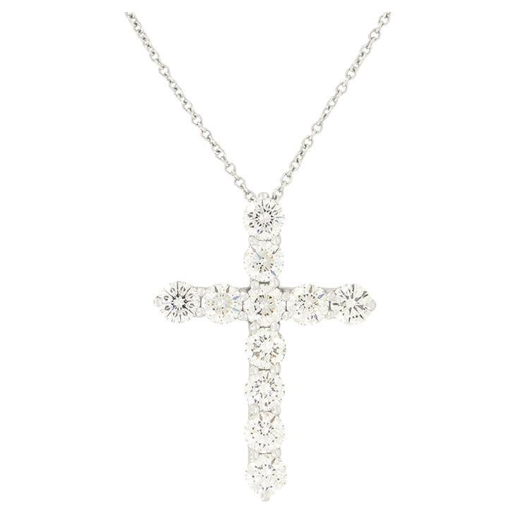 Colgante cruz de diamantes 1,71 ct Tiffany & Co. en venta